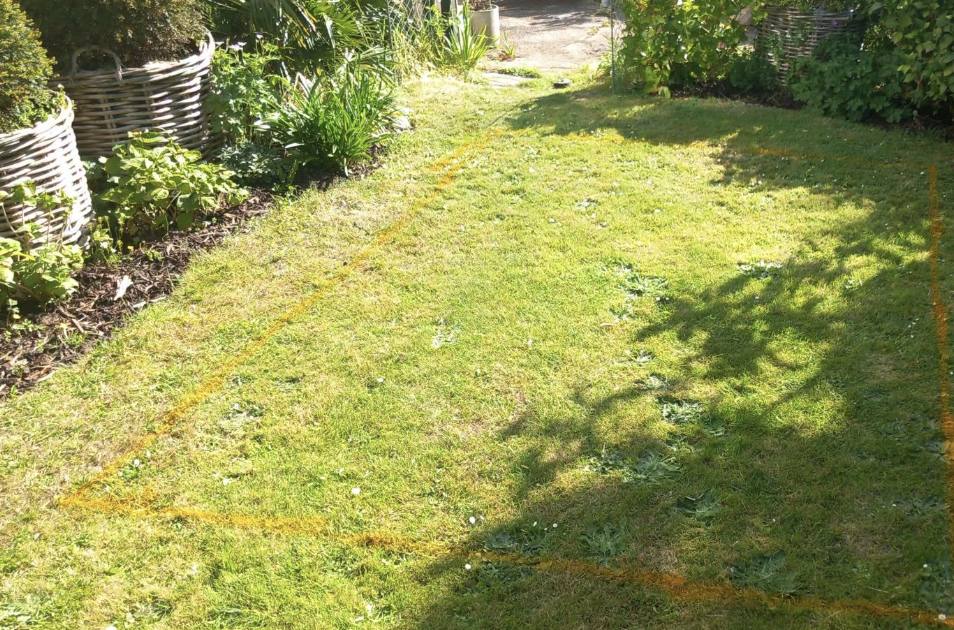 Cobble sett patio installation in a Kent garden