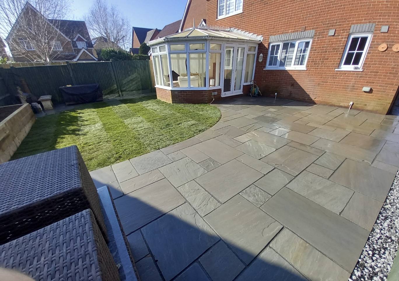 Finished garden landscaping in Kent