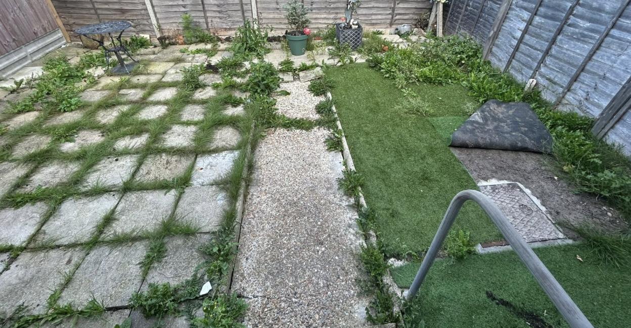 Landscaped garden with patio, Kent